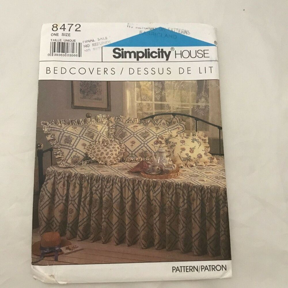 #8472 Simplicity Home Bedcovers sewing pattern